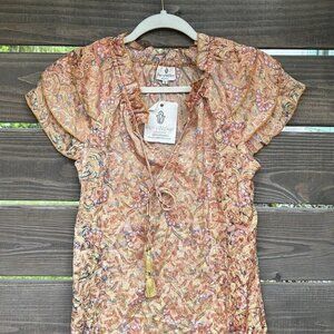 Varina Top - Gold Paisley